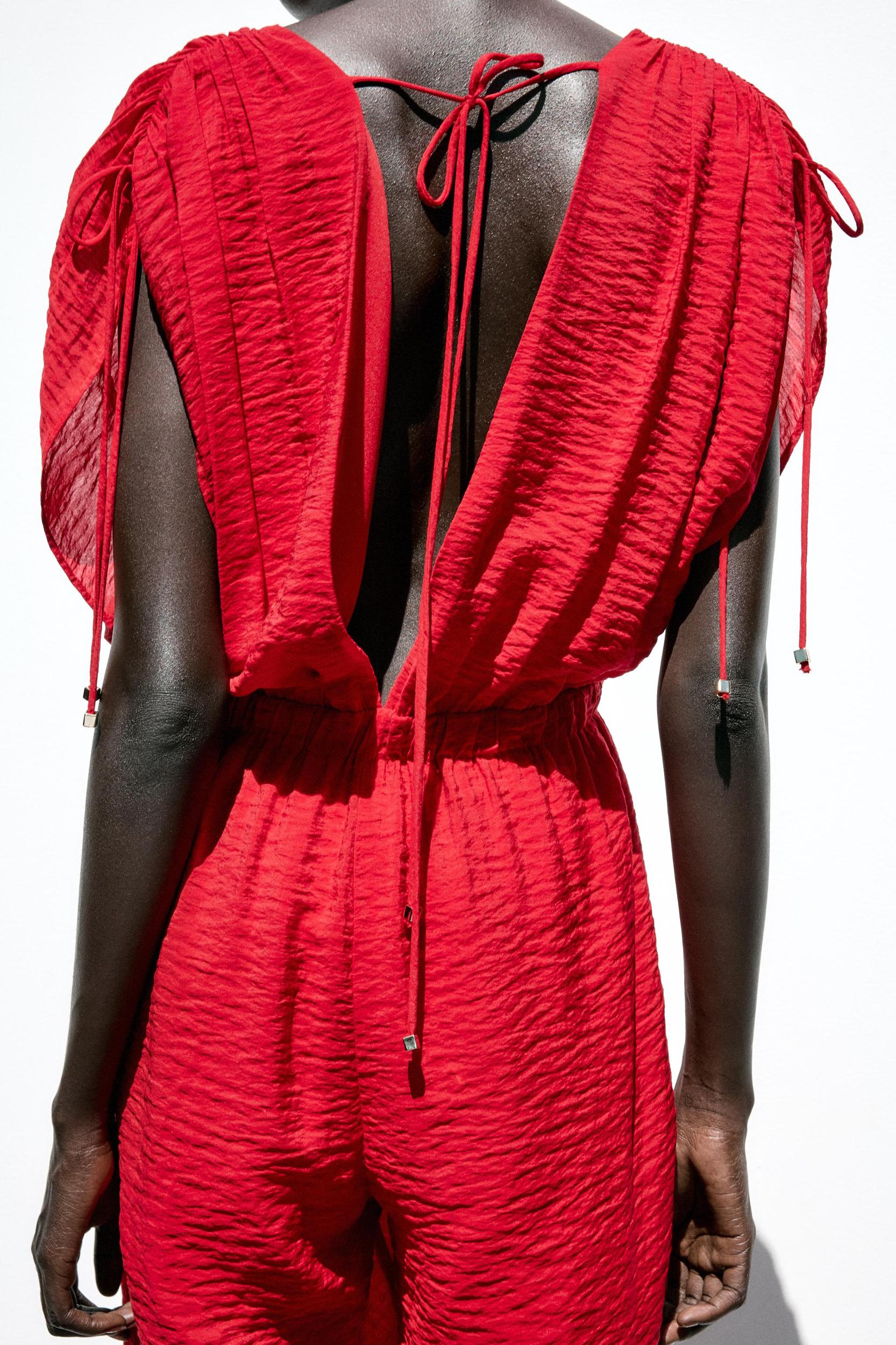 WIDE V-NECK JUMPSUIT Product Image