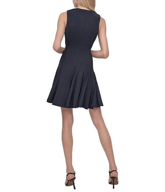 DKNY by Donna Karan Sleeveless Button Front Fit and Flare Dress Product Image