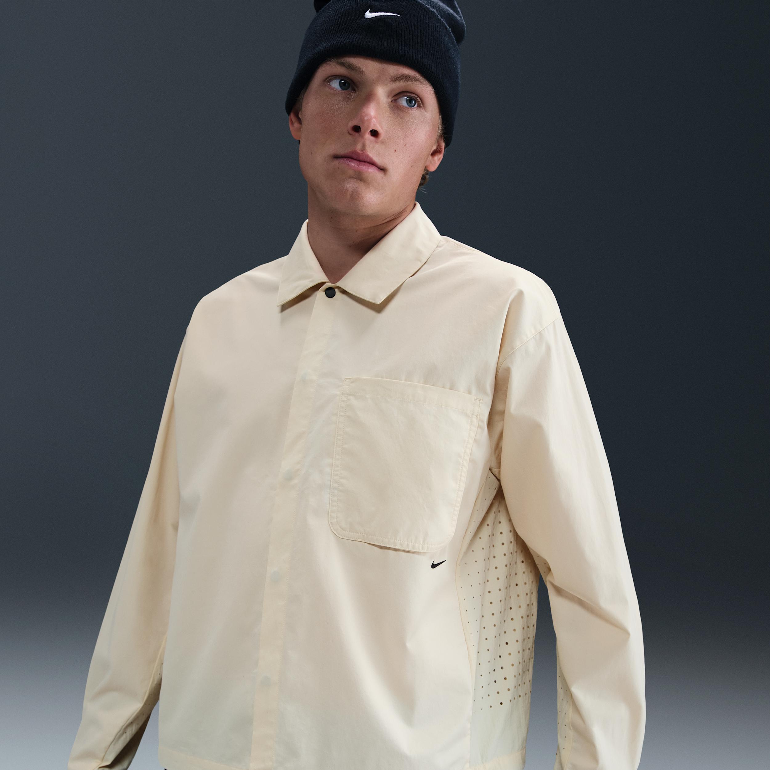 Mens Nike Sportswear Tech Button-Down Top | HJ2936-234 Product Image