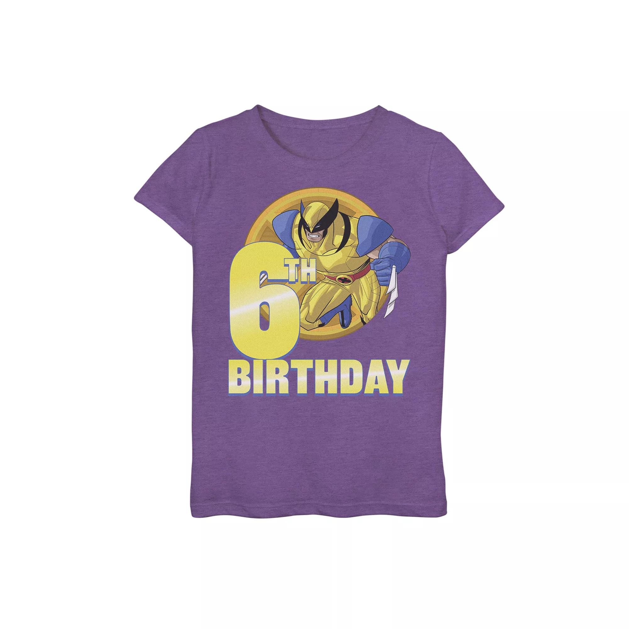 Girls 7-16 Marvel X-Men Wolverine 6th Birthday Badge Graphic Tee, Girl's,  Product Image