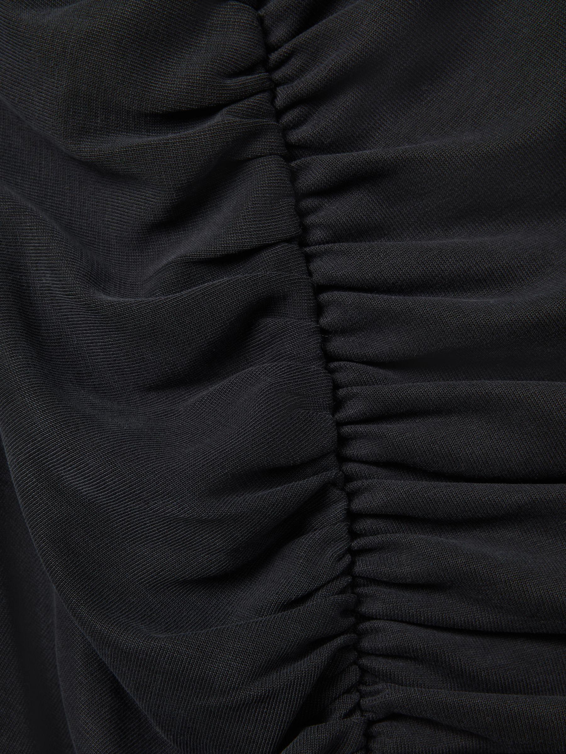 Ruched Jersey Midi Dress in Charcoal Product Image