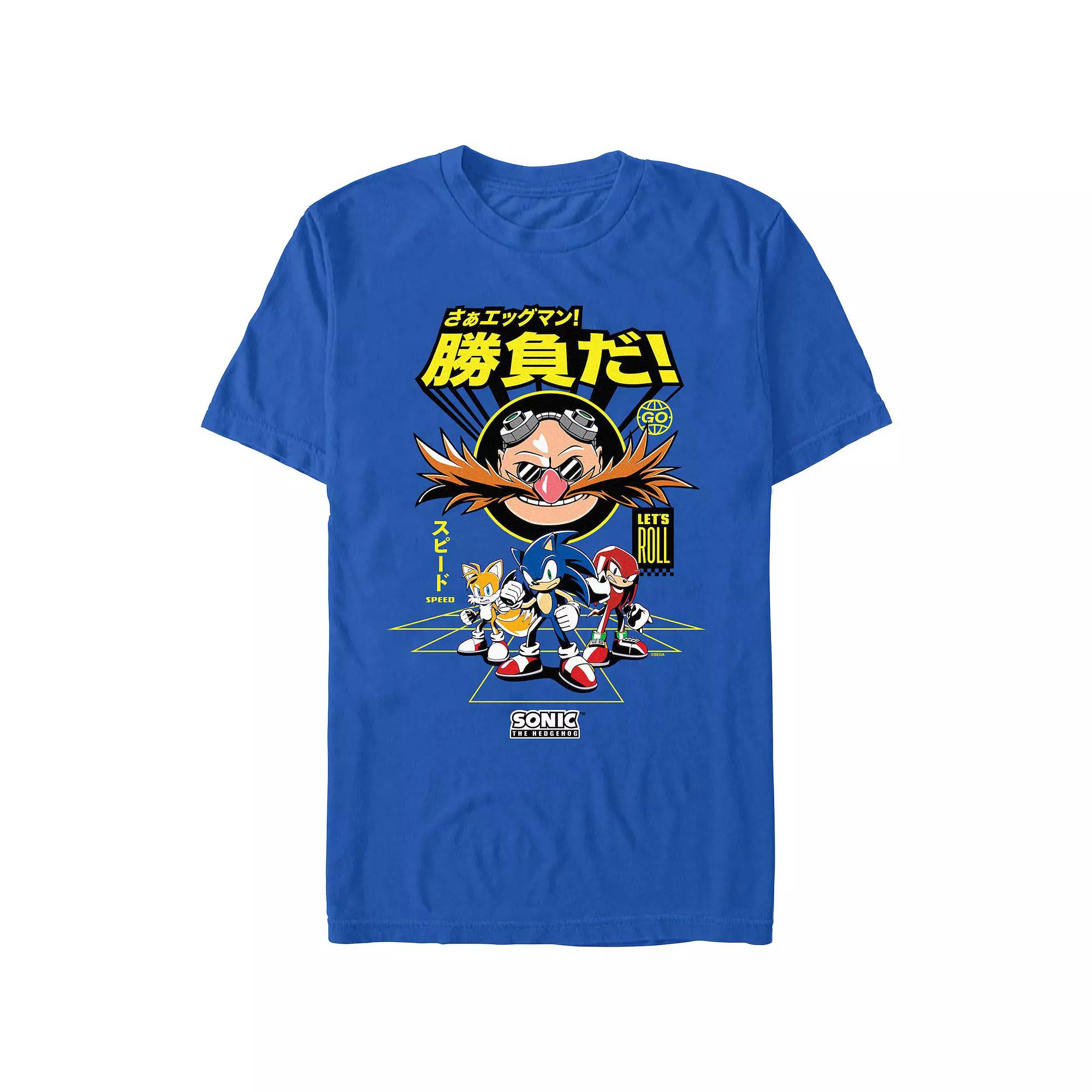 Men's Sonic The Hedgehog Friends And Foe Graphic Tee, Size: Medium, Royal Product Image