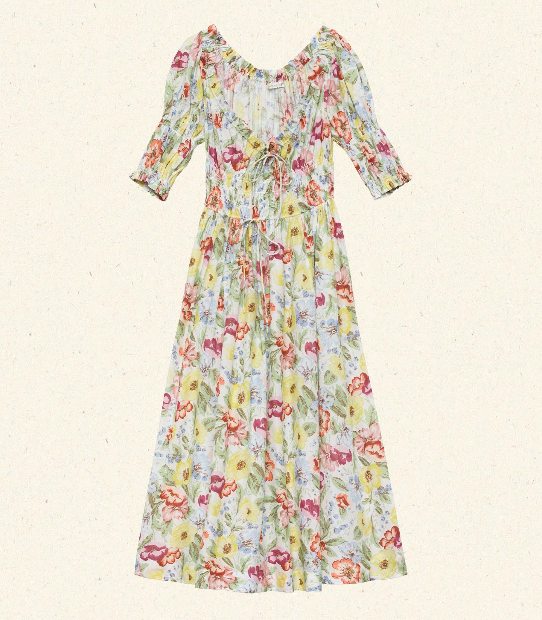 ISCHIA DRESS -- BLANC ANEMONE BLOOM Product Image