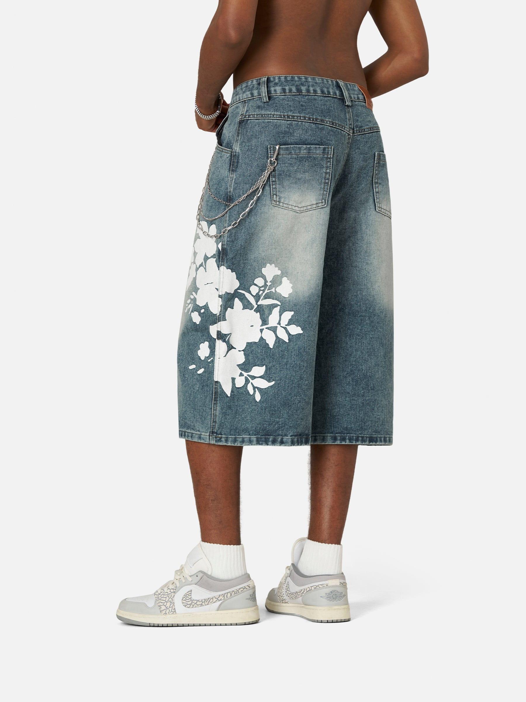 Aelfric Eden Floral Graphic Longline Jorts Product Image