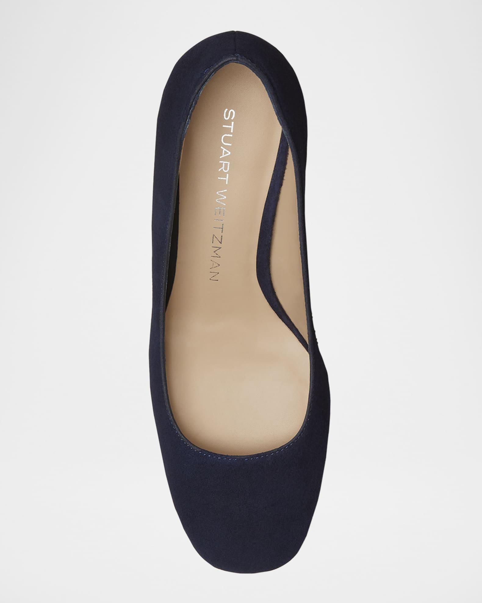 Maeve Suede Block-Heel Pumps Product Image