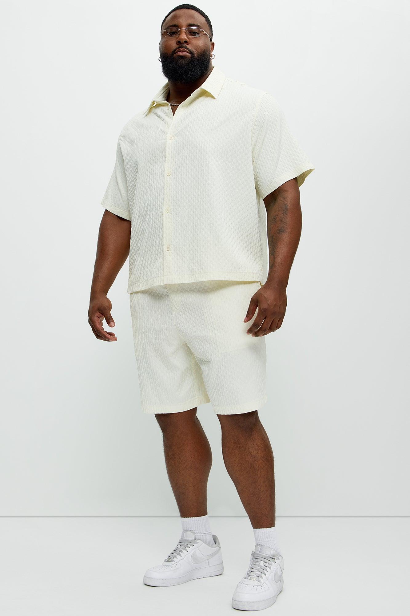 Mounce Textured Shorts - Off White Product Image