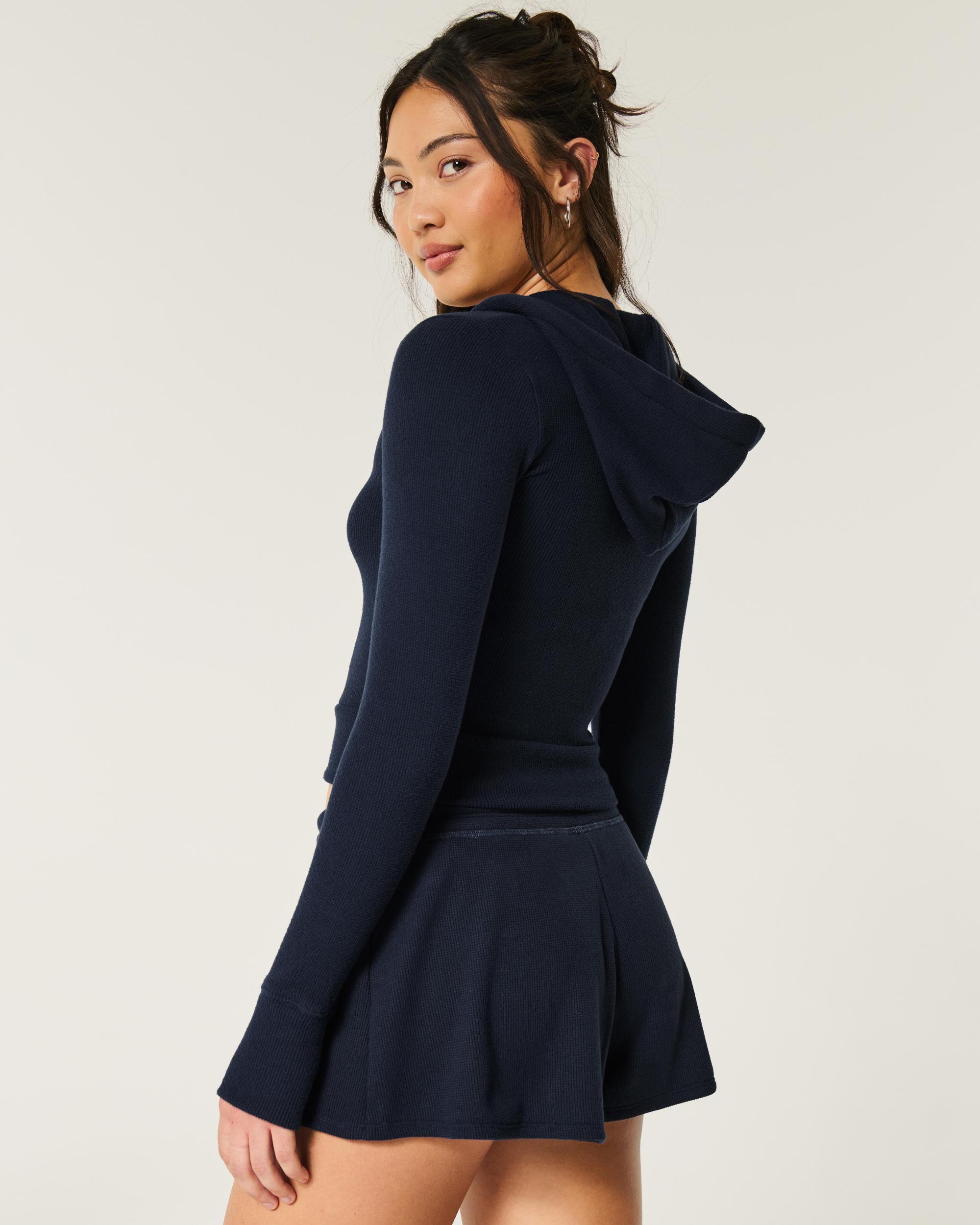 Gilly Hicks Waffle Zip-Up Hoodie Product Image