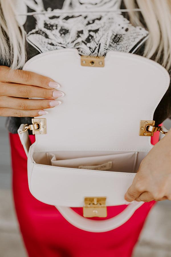 Simple Staple Faux Leather Purse in Ivory Product Image