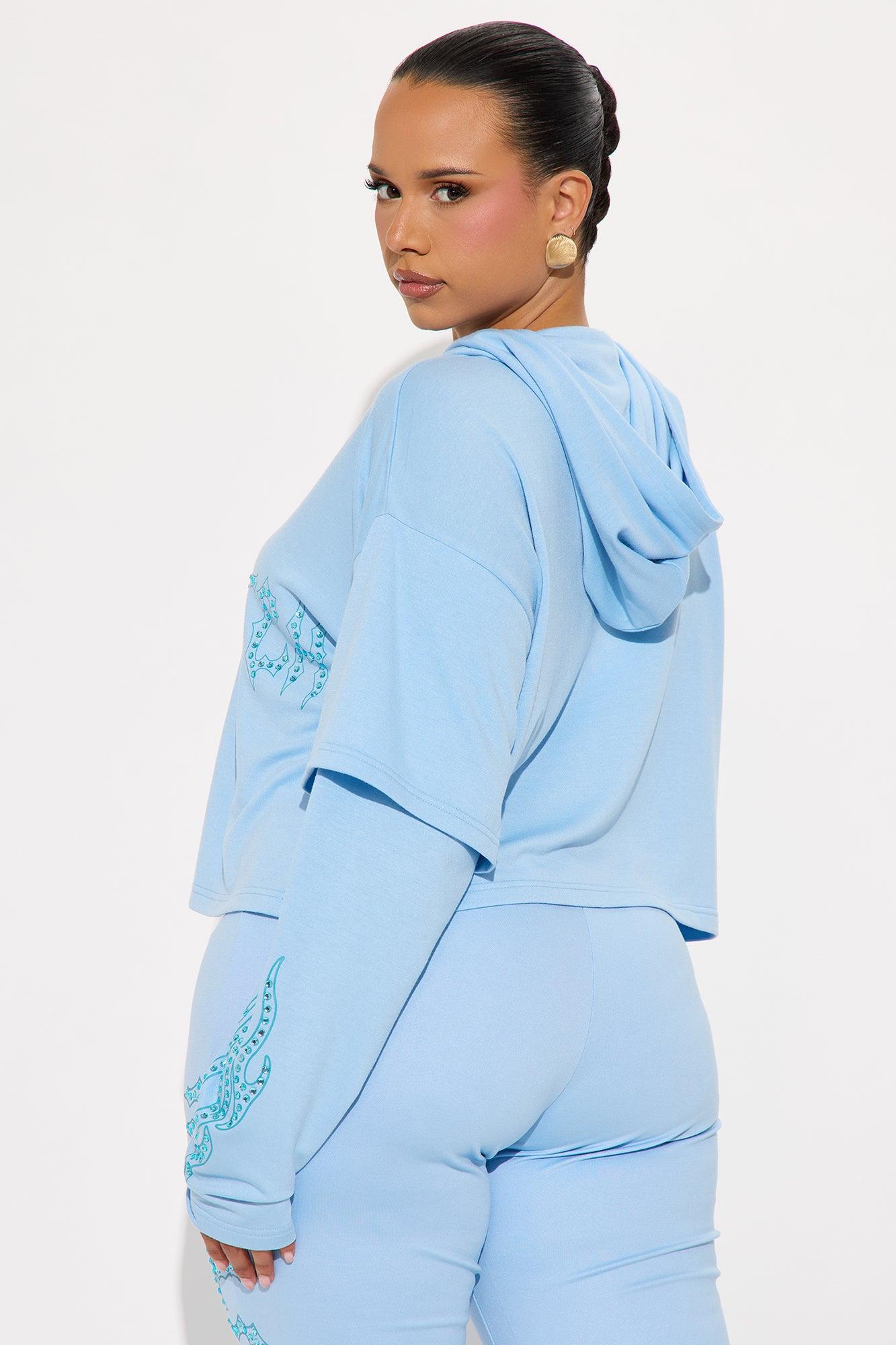 Von Dutch Fire Racer Layered Hoodie - Blue Product Image