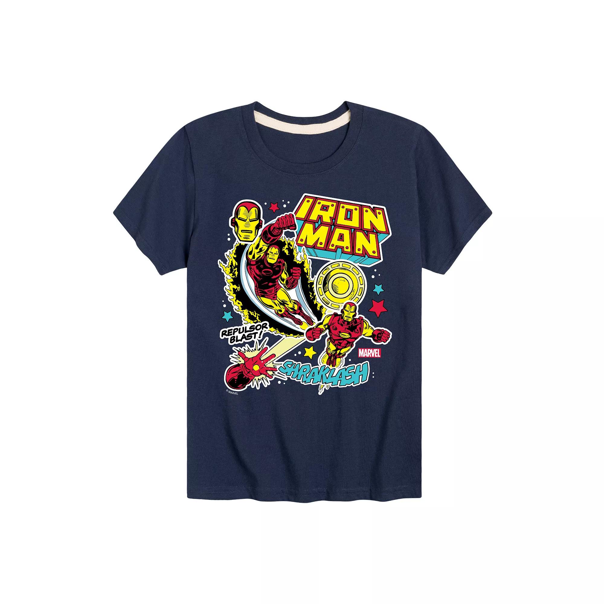 Boys 8-20 Marvel Iron Man Stickers Graphic Tee, Boy's,  Product Image
