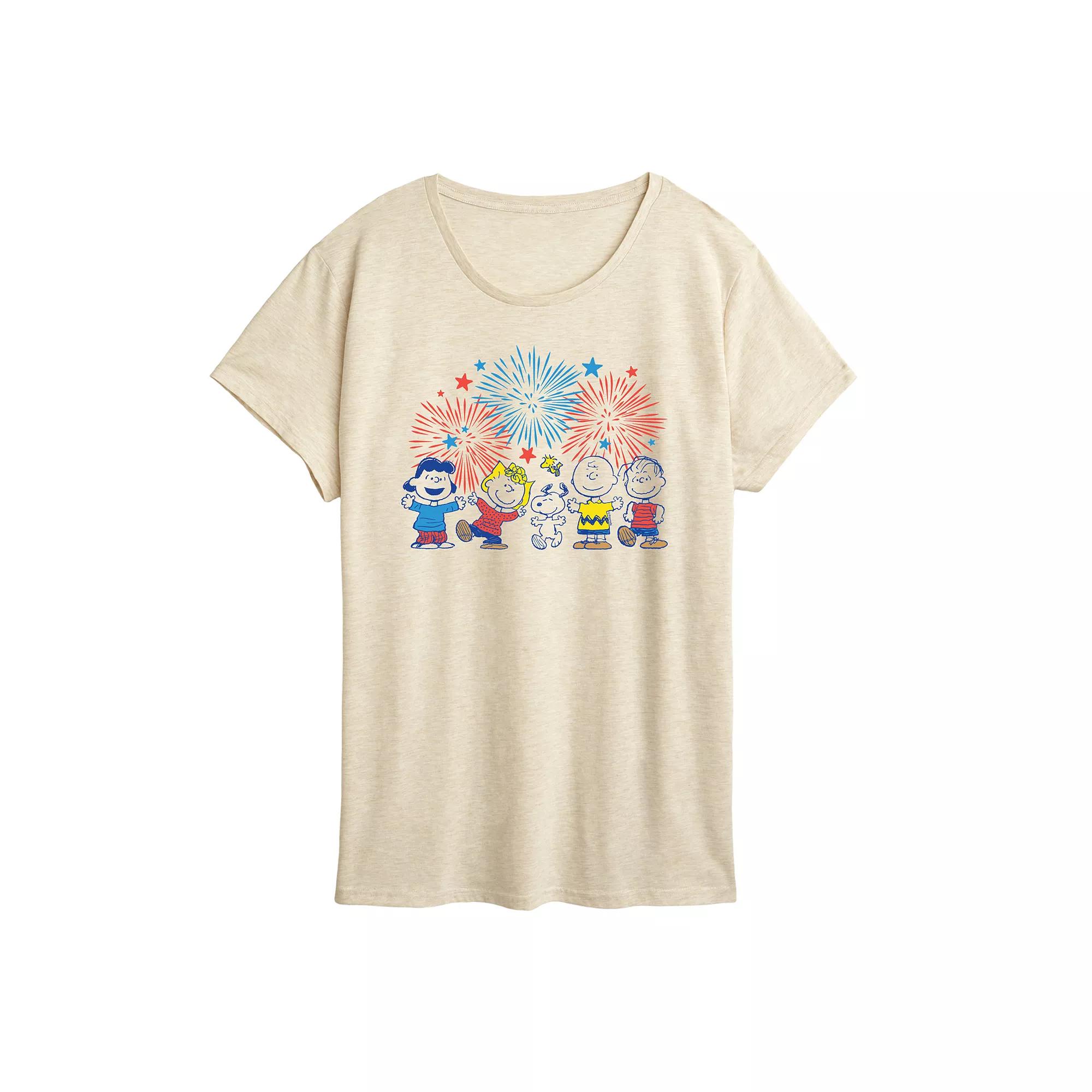 Women's Peanuts Fireworks Graphic Tee,  Product Image