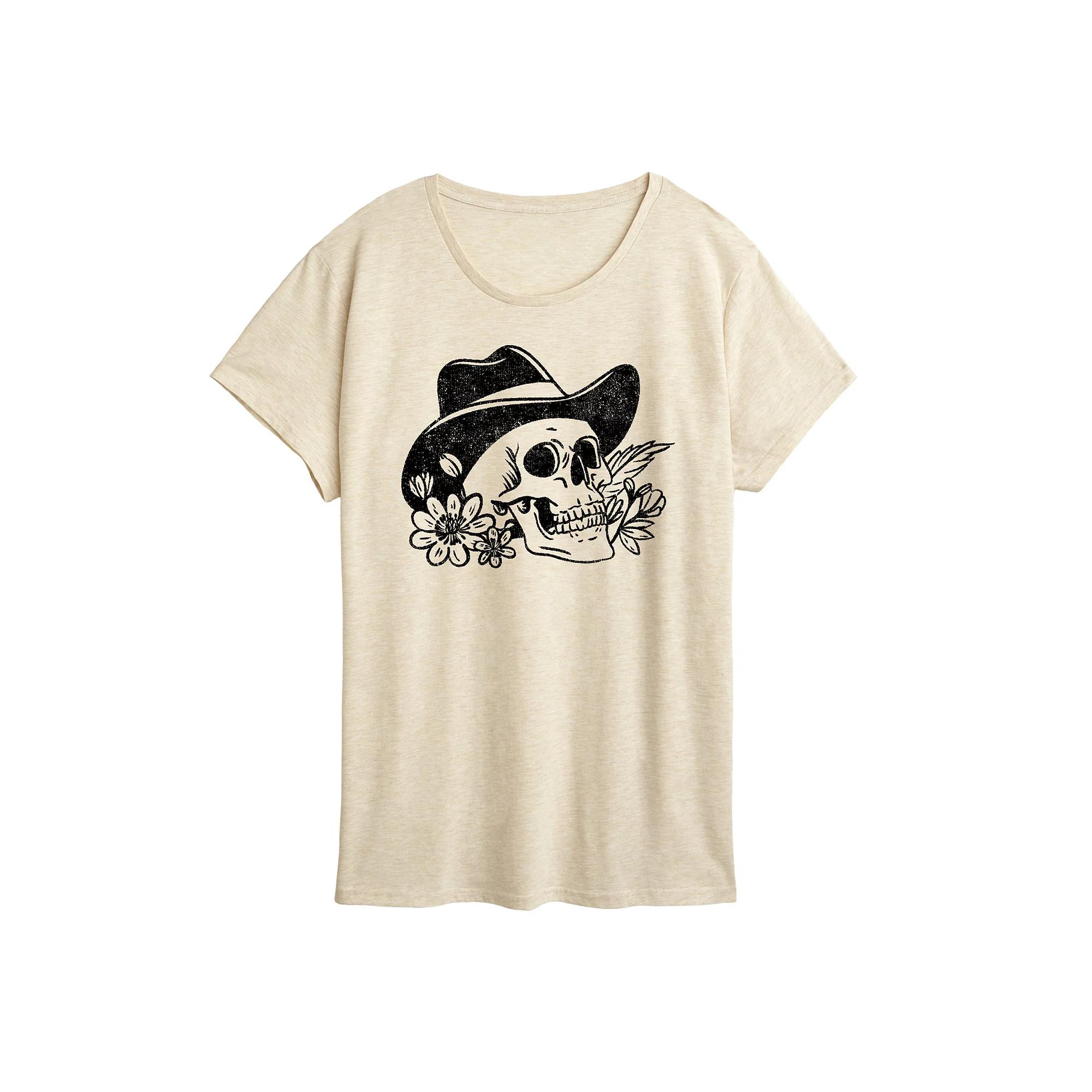 Women's Cowboy Skull Tee Graphic Tee,  Product Image