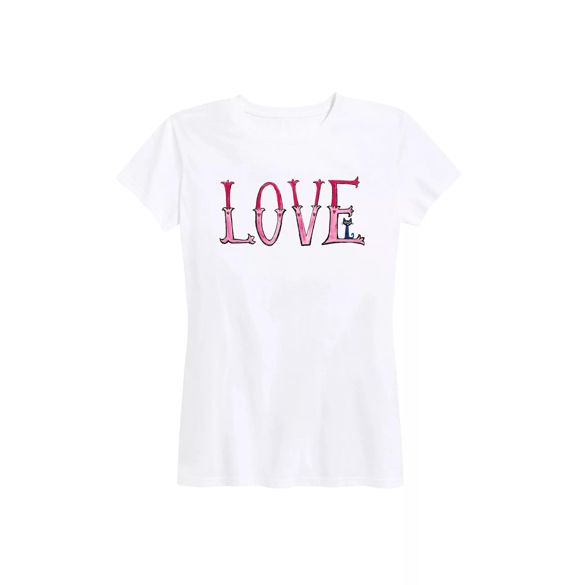 Women's Pete The Cat Big Love Graphic Tee,  Product Image