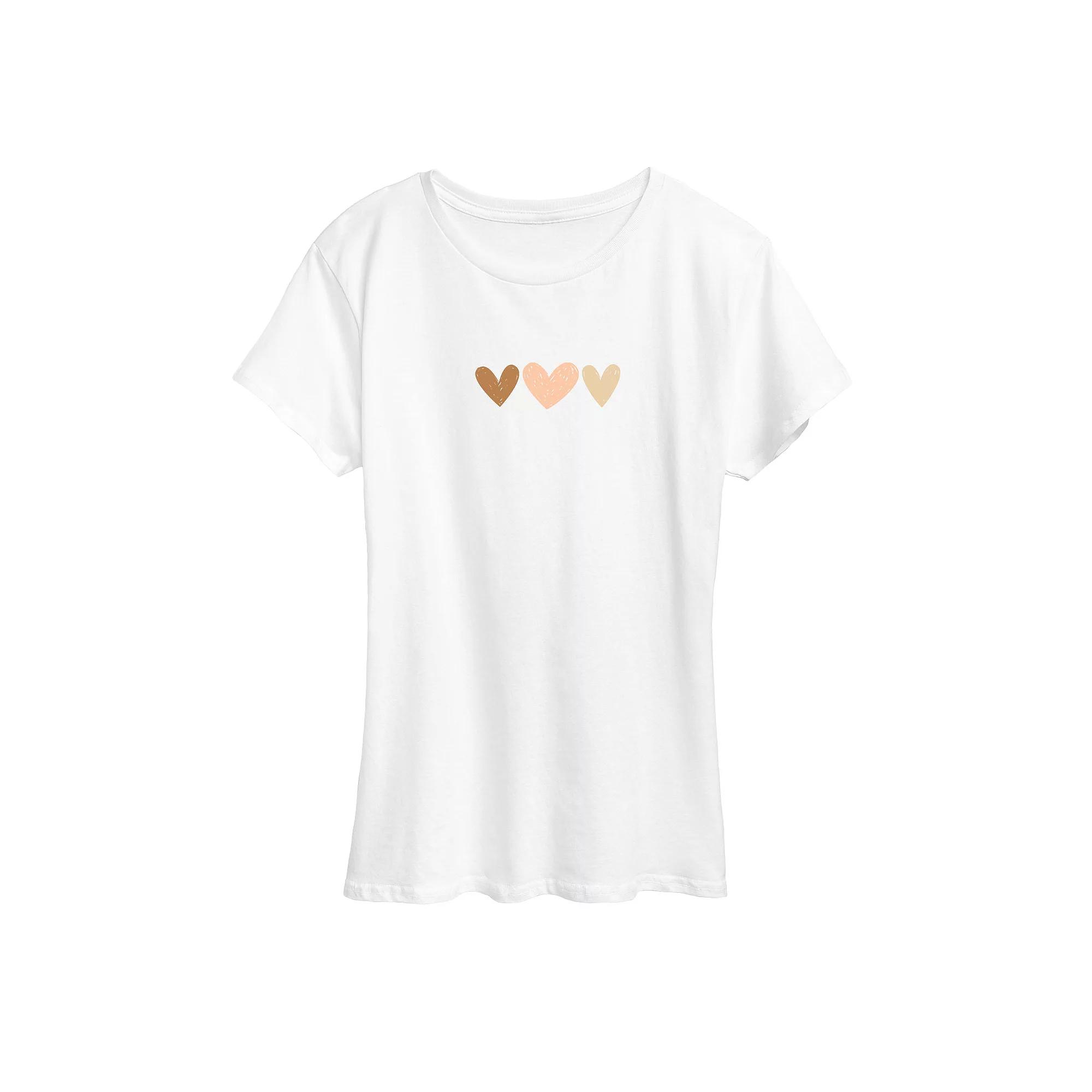 Women's Sketchy Hearts Graphic Tee,  Product Image