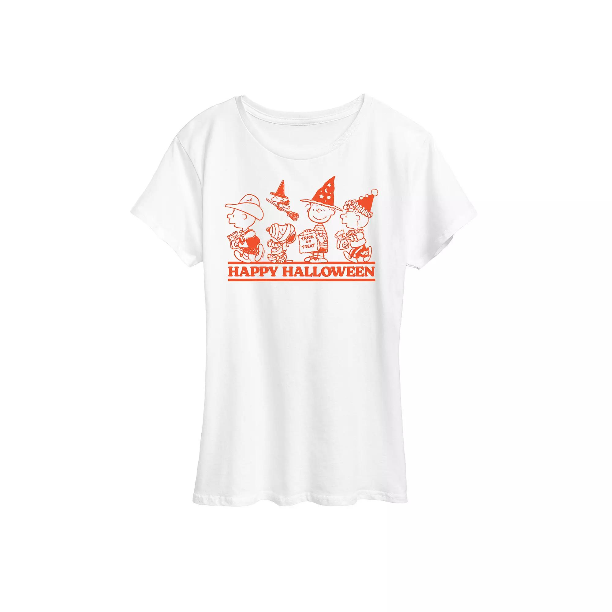 Women's Peanuts Happy Halloween Graphic Tee,  Product Image