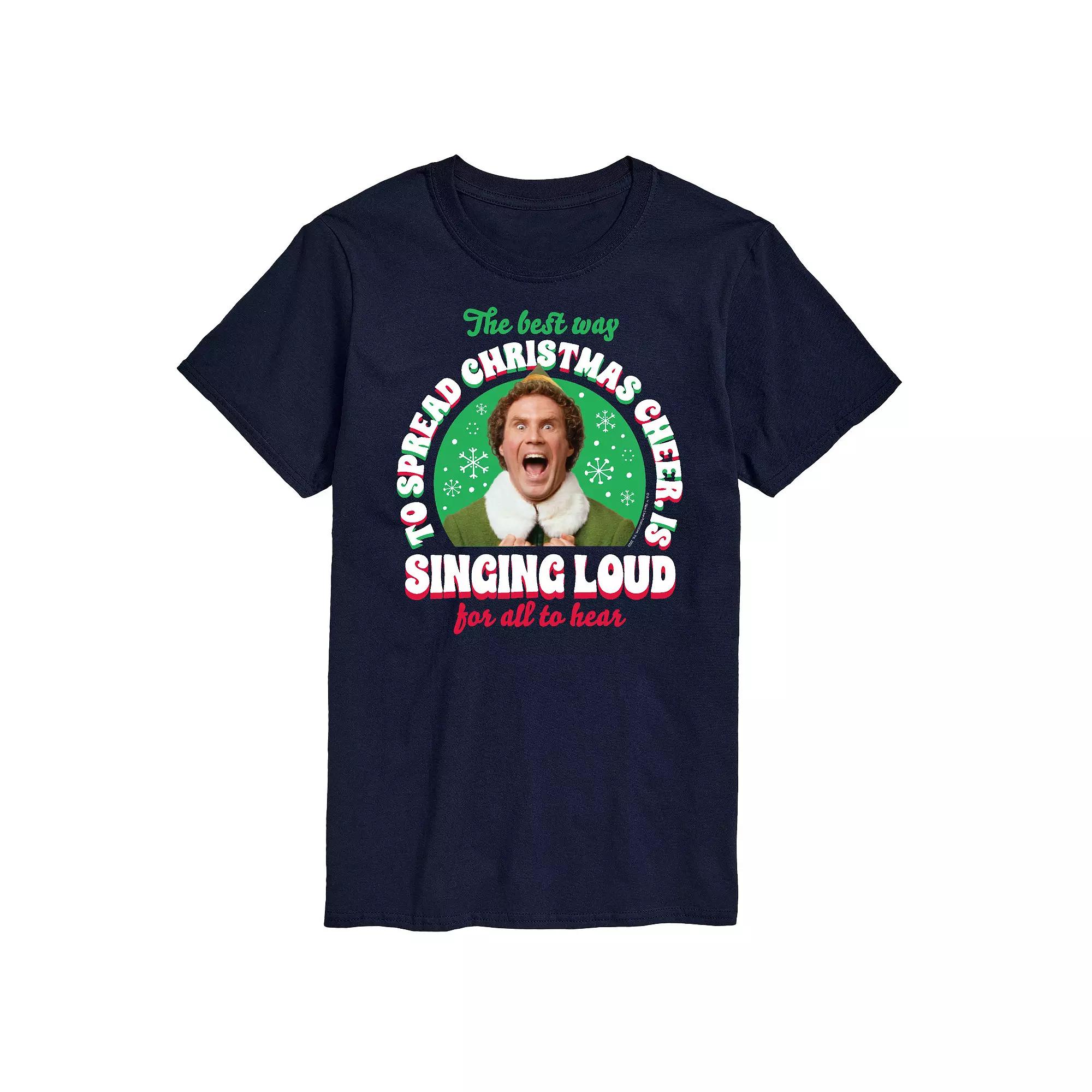 Big & Tall Elf Singing Elf Graphic Tee, Men's,  Product Image