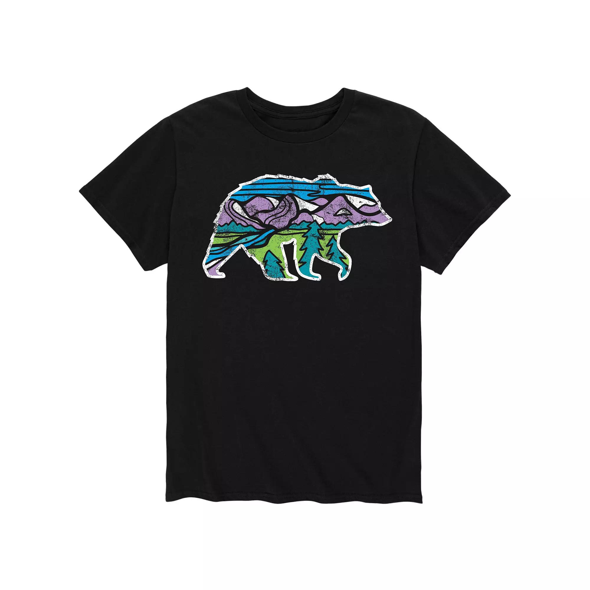 Men's Outdoor Scene Bear Tee,  Product Image