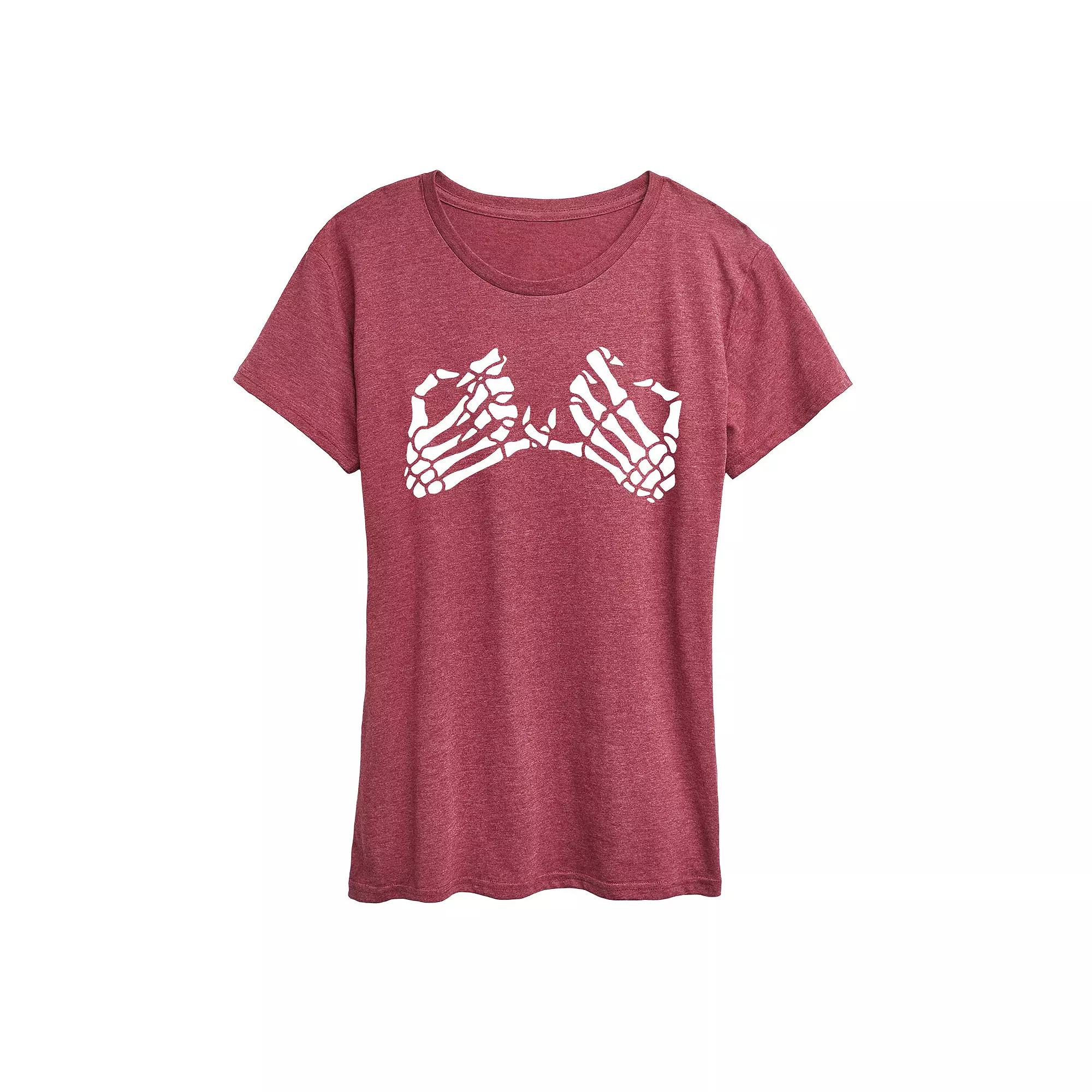 Women's Pinky Promise Skeletons Graphic Tee,  Product Image