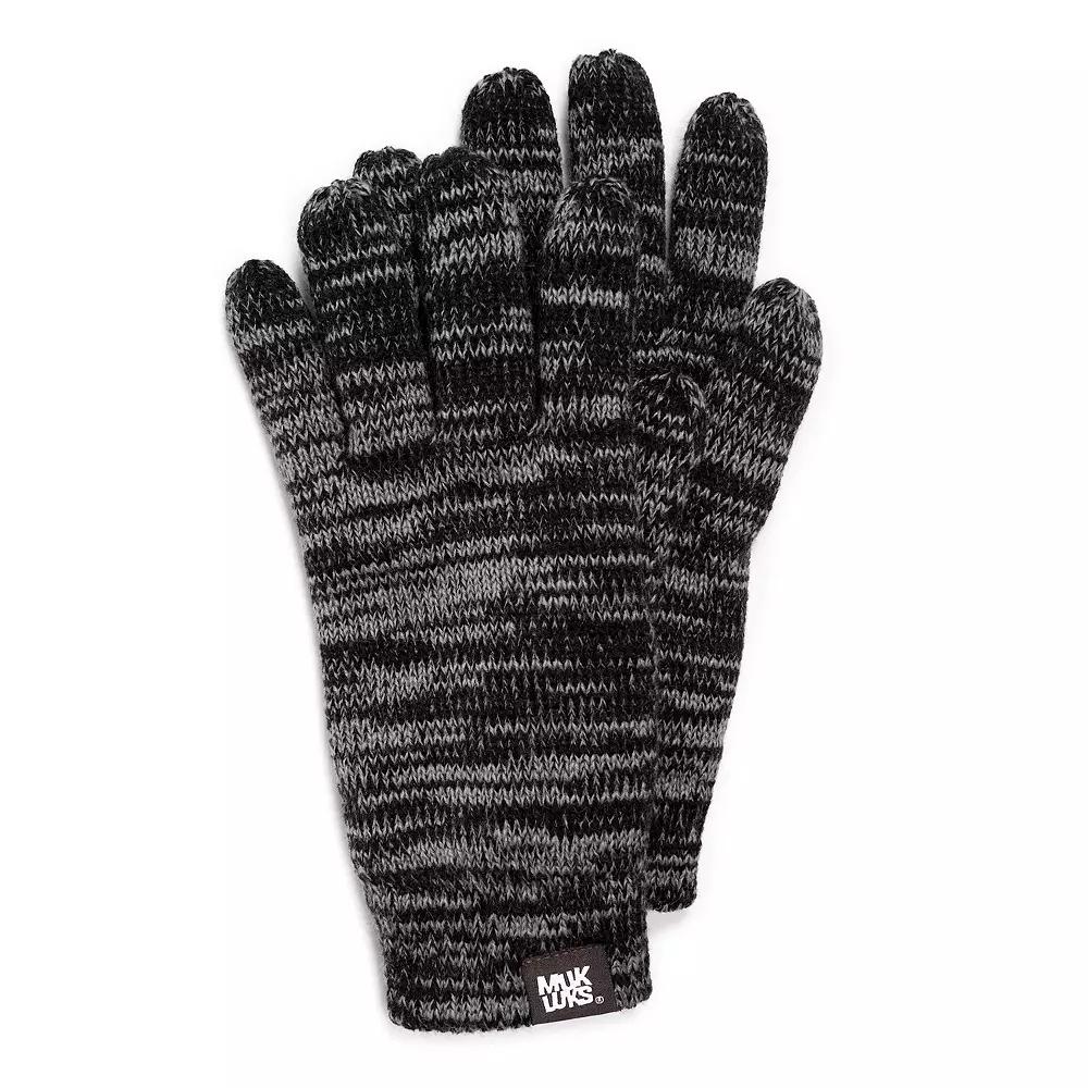 Men's MUK LUKS Marl Gloves, Ebony Cinder Product Image