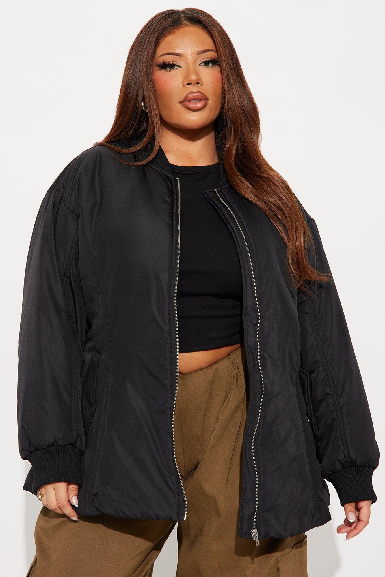 Giana Belted Puffer Jacket - Black Female Product Image