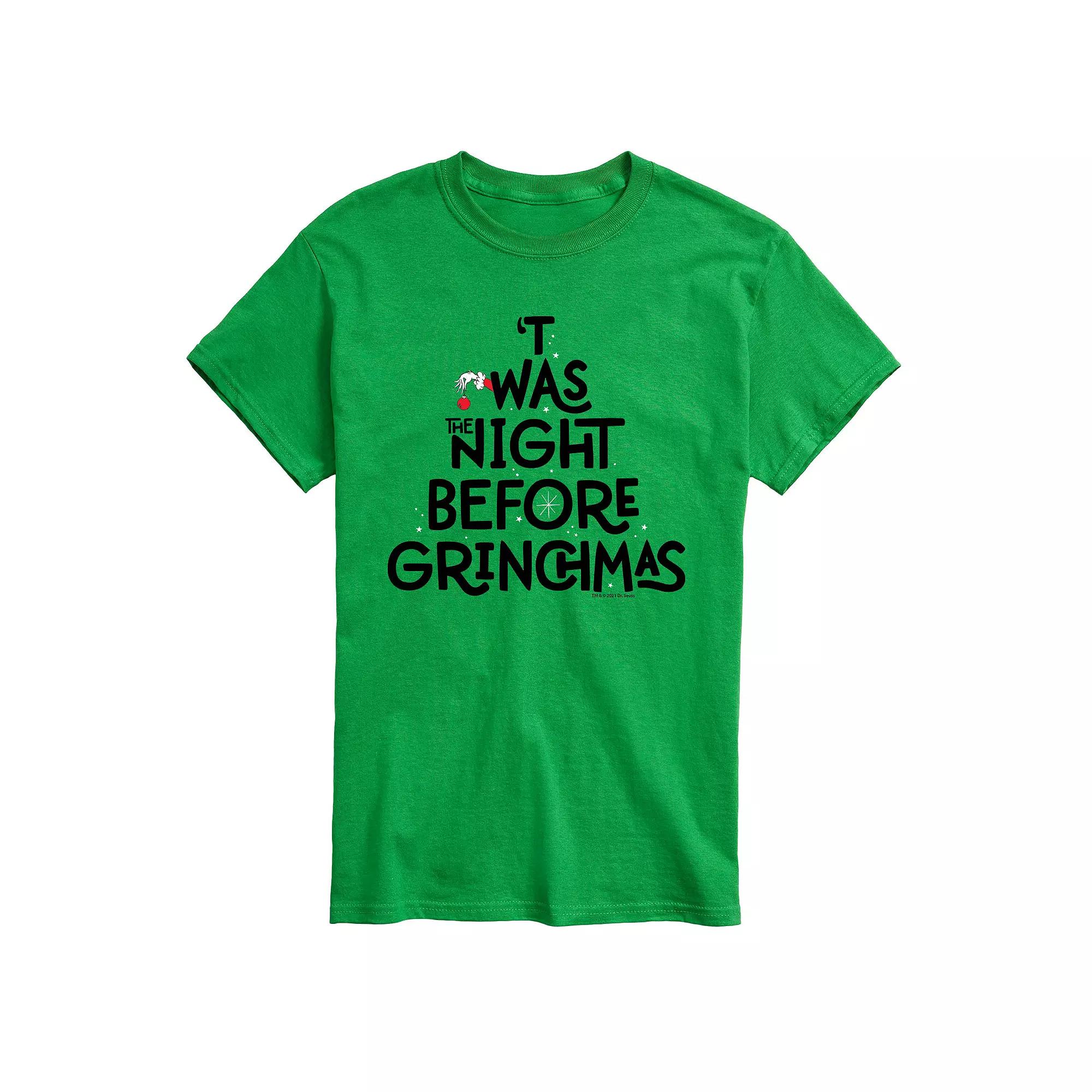 Big & Tall The Night Before Grinchmas Tee, Men's,  Product Image