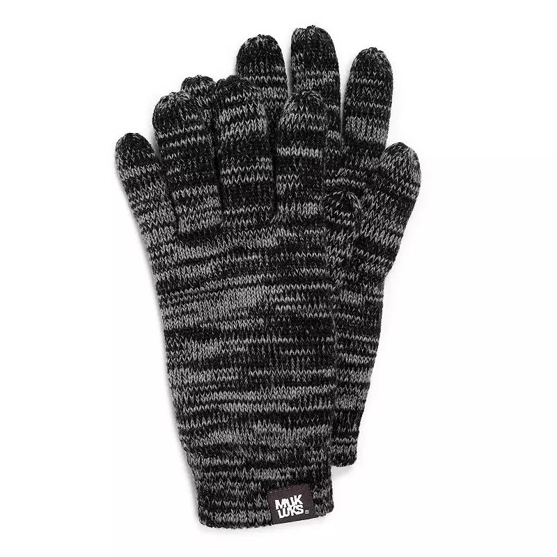 Men's MUK LUKS Marl Gloves, Ebony Cinder Product Image