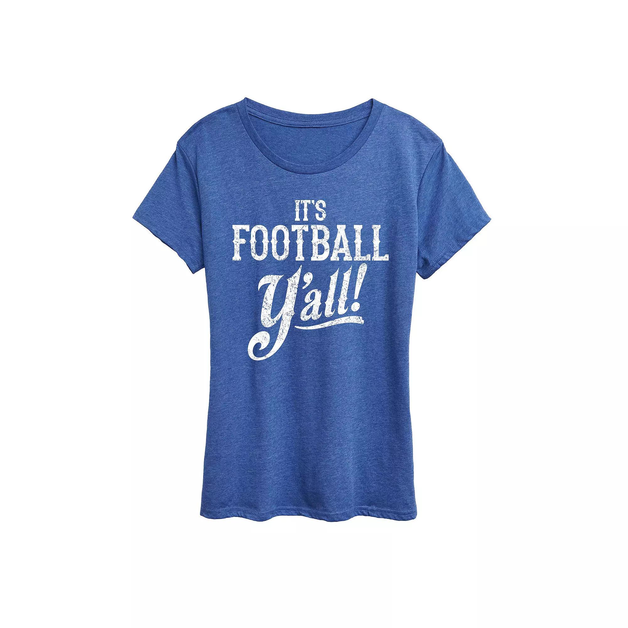 Women's It's Football Y'all Graphic Tee, Girl's,  Product Image