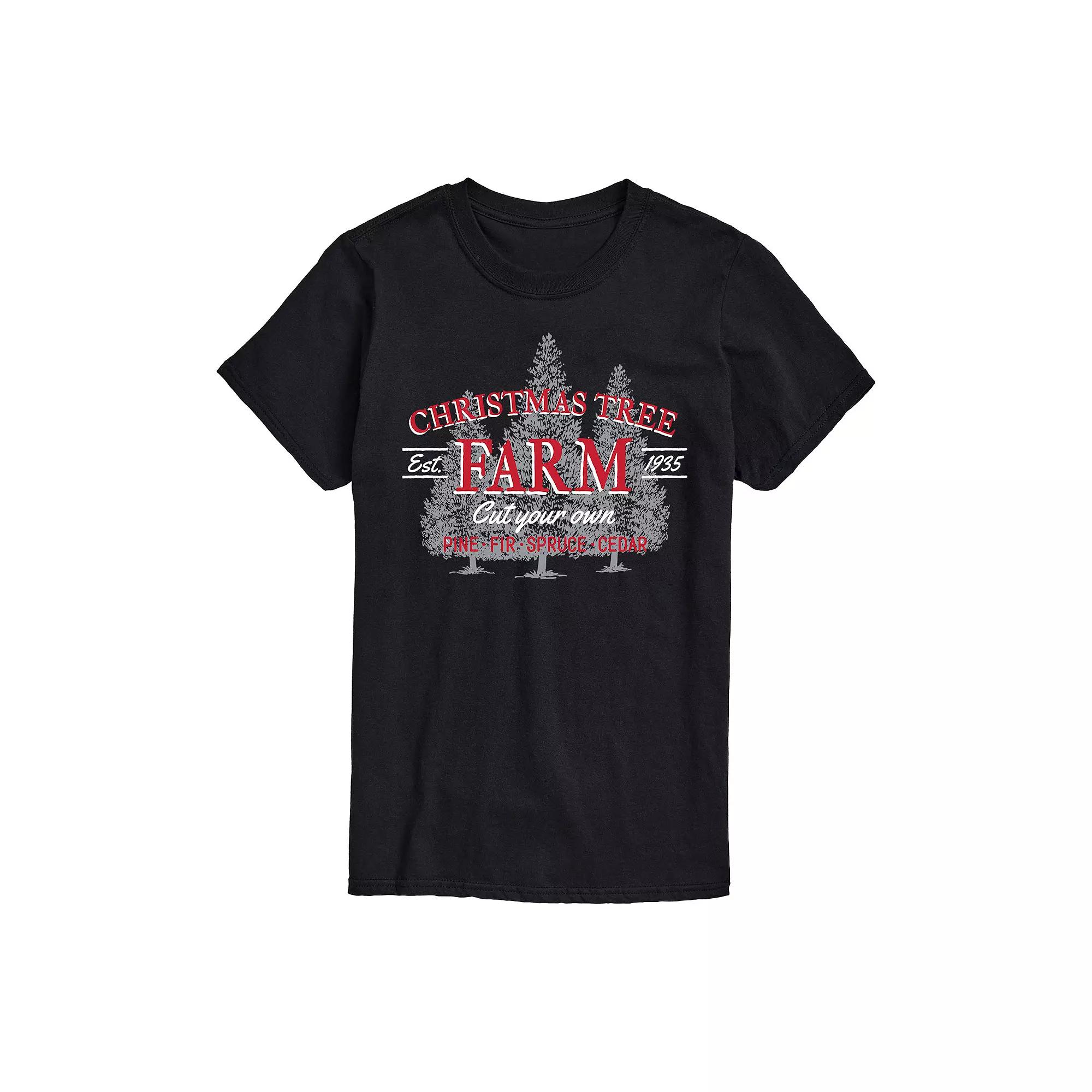 Men's Christmas Tree Farm Sign Tee,  Product Image
