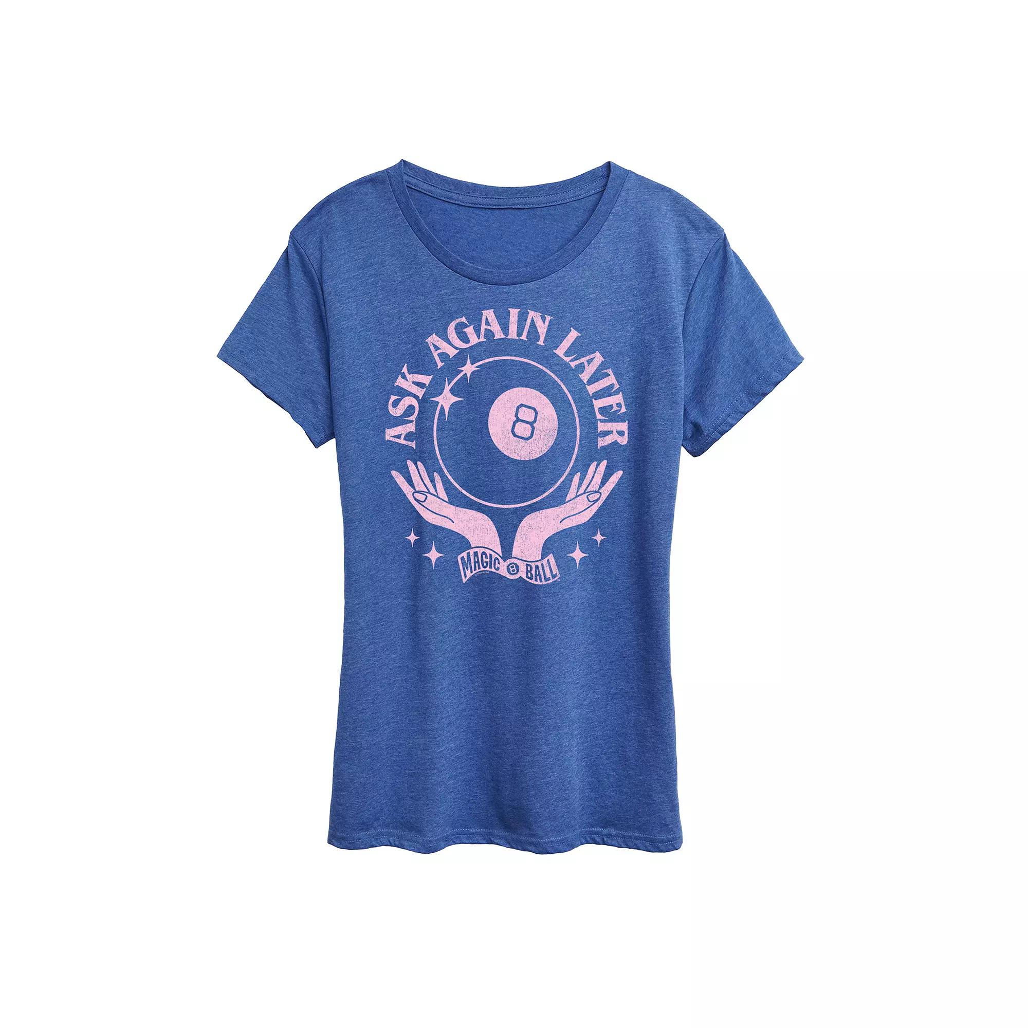Women's Magic 8 Ball Ask Again Later Graphic Tee,  Product Image