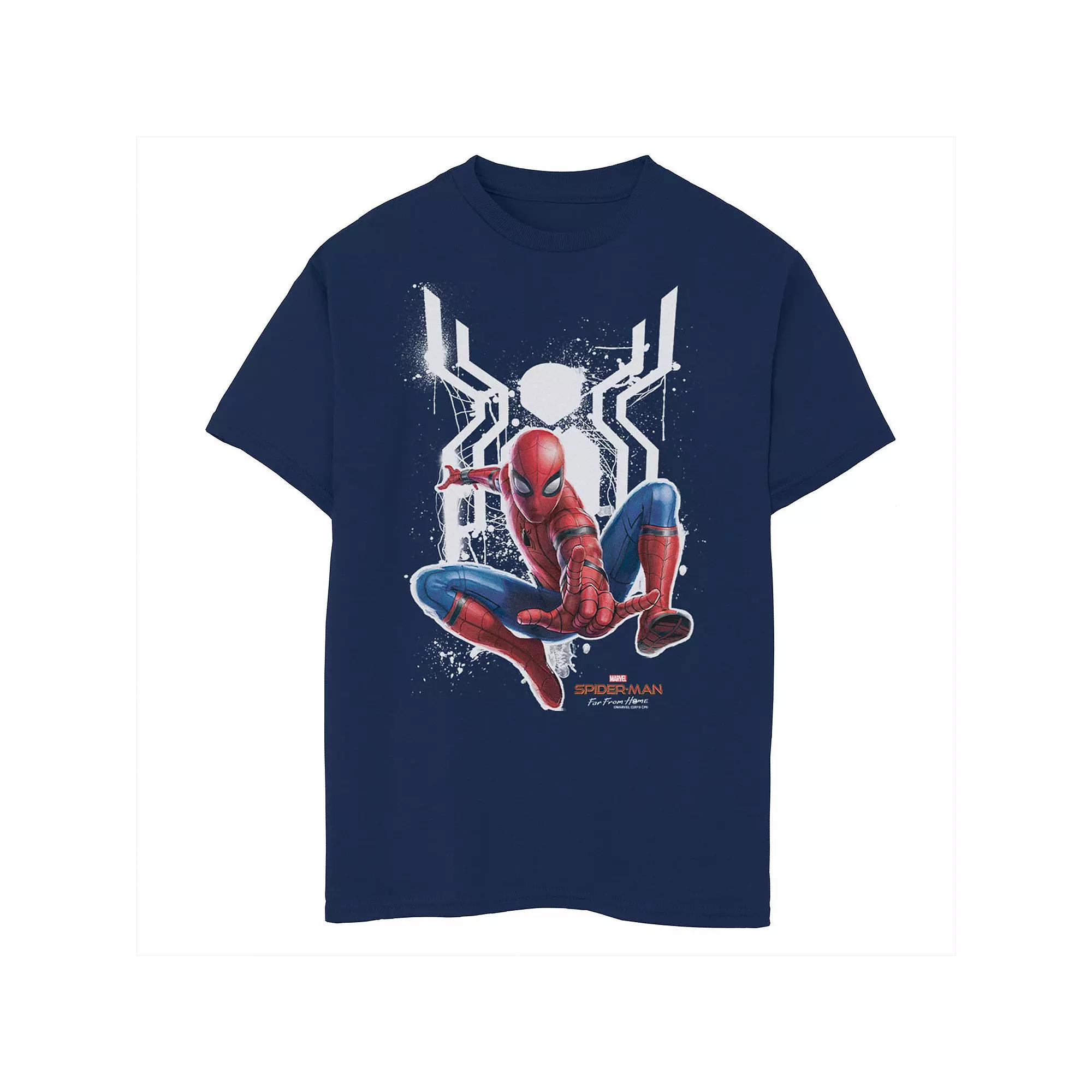 Boys 8-20 Marvel Spider-Man Far From Home Painted Logo Swing Poster Graphic Tee, Boy's,  Product Image