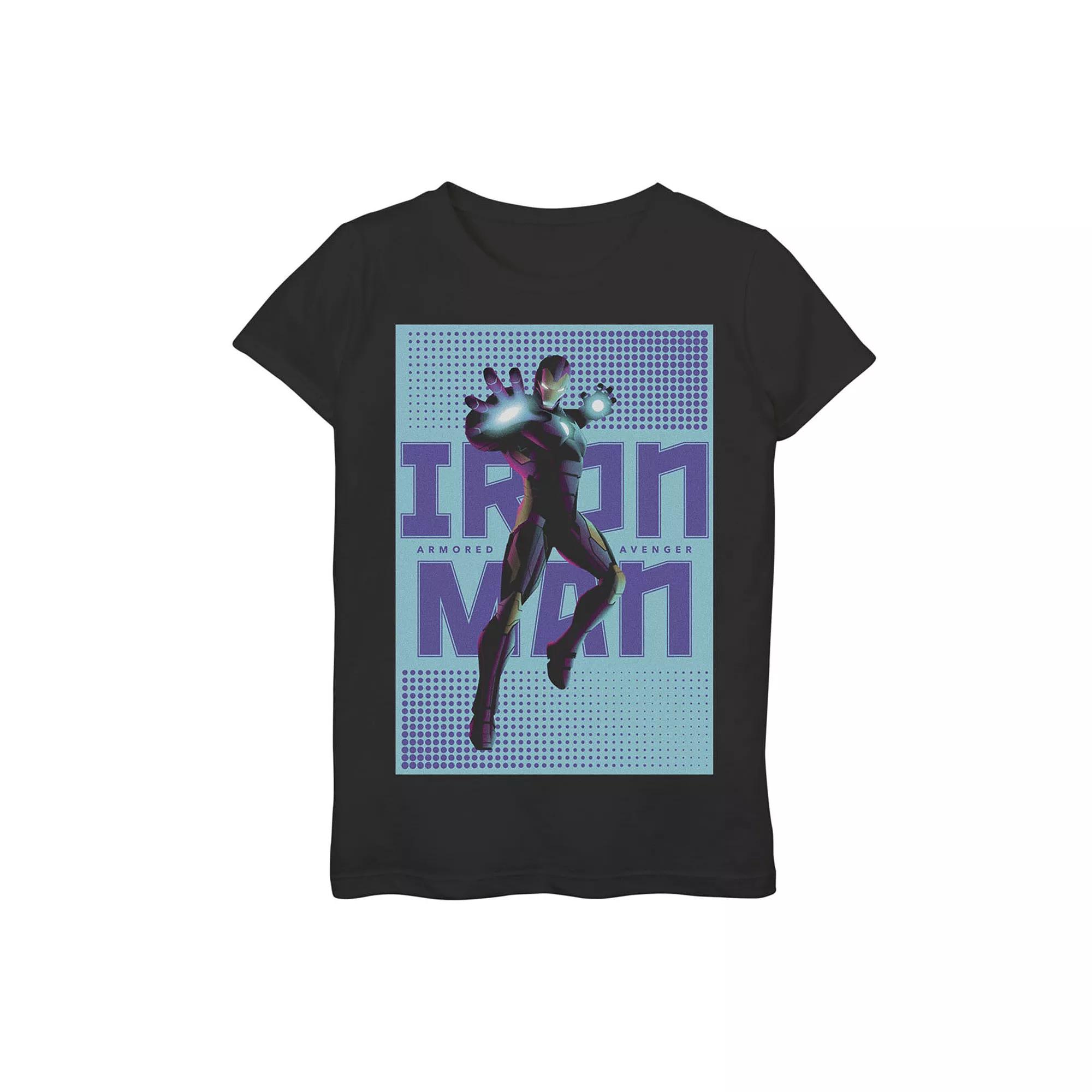 Girls 7-16 Marvel Iron Man Halftone Pop Art Poster Tee, Girl's,  Product Image