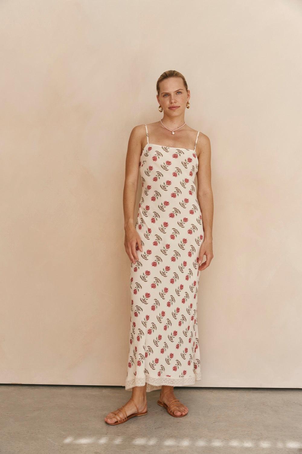 Odesse Bias Cut Maxi Dress Boheme Product Image