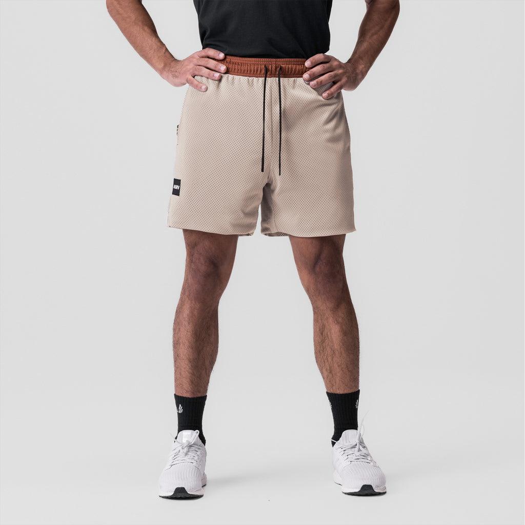 0795. SilverPlus™ Mesh Reversible Short - Rust/Beige Male Product Image