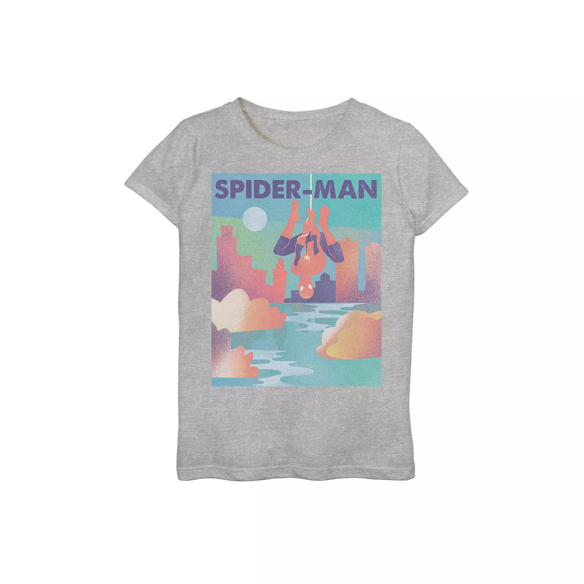 Girls 7-16 Marvel Spider-Man City Skyline Poster Graphic Tee, Girl's,  Product Image