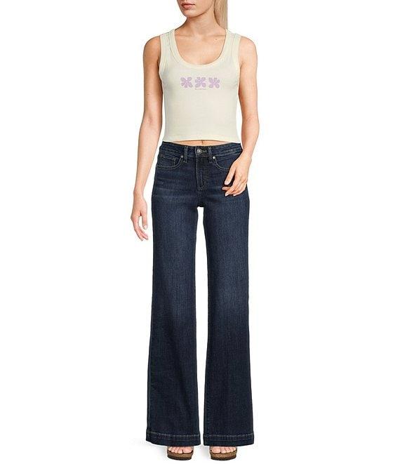 Billabong Block Party Cropped Graphic Tank Top Product Image