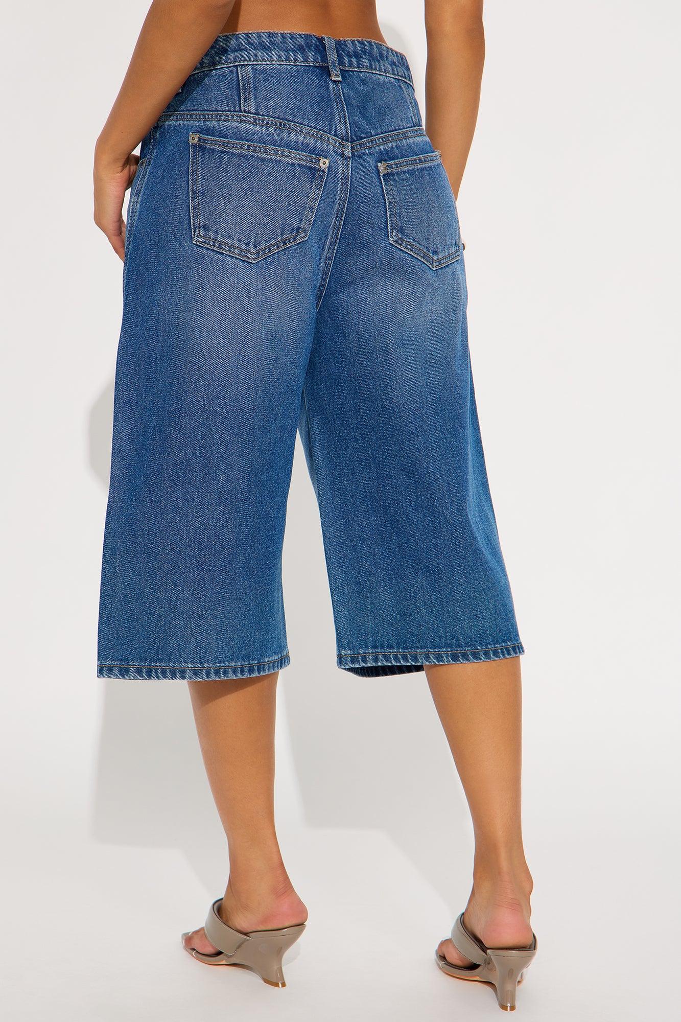 Sonoma Slouchy Denim Jorts - Medium Wash Female Product Image
