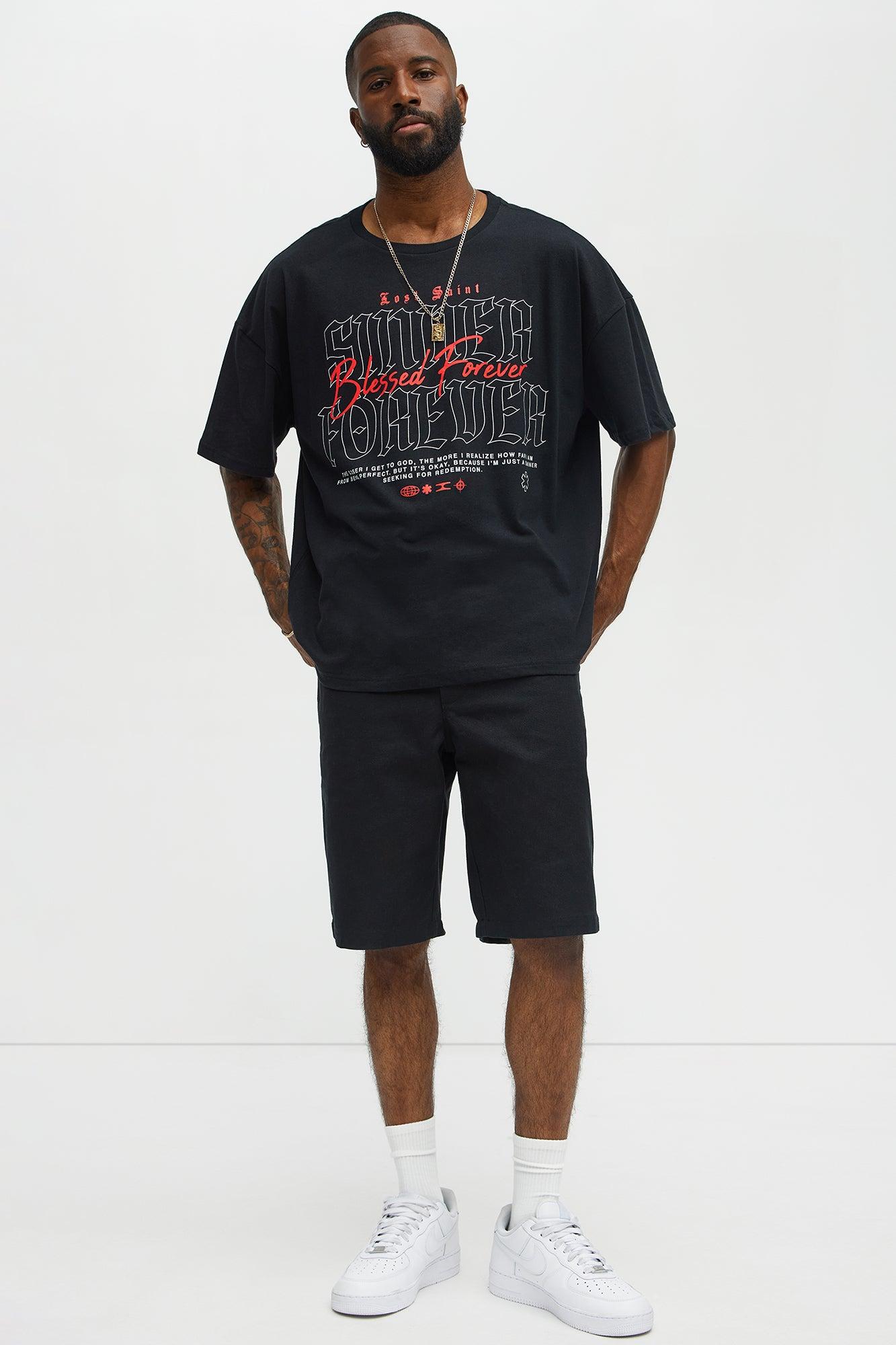 Lost Saint Blessed Forever Oversized Short Sleeve Tee - Black Male Product Image