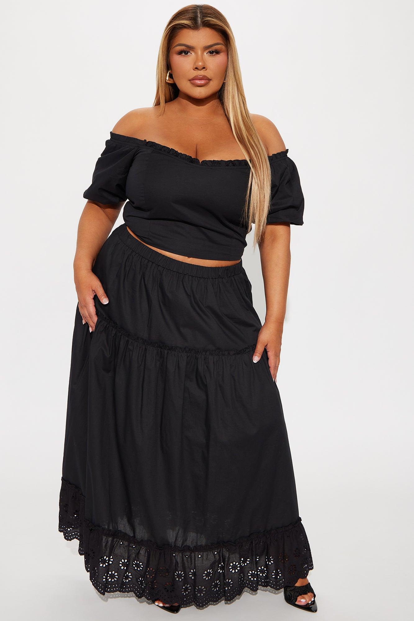 Melissa Maxi Skirt Set - Black Product Image
