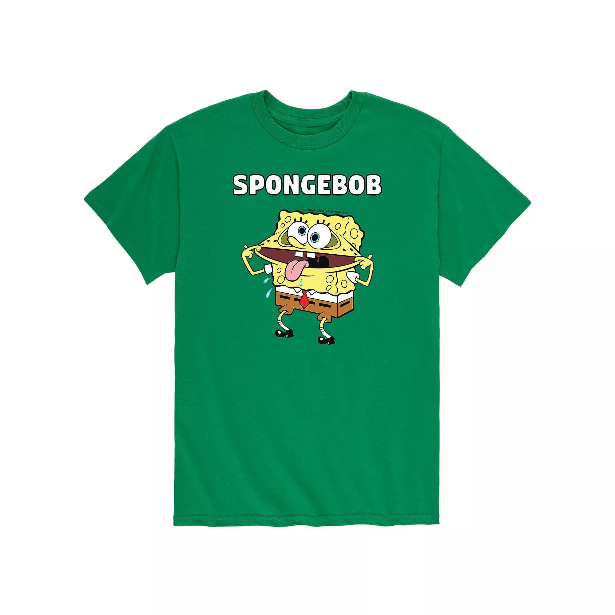 Men's SpongeBob Crazy Face Tee,  Product Image