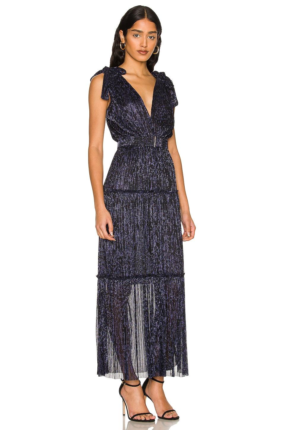 Womens Helena Metallic Tiered Maxi Dress Product Image