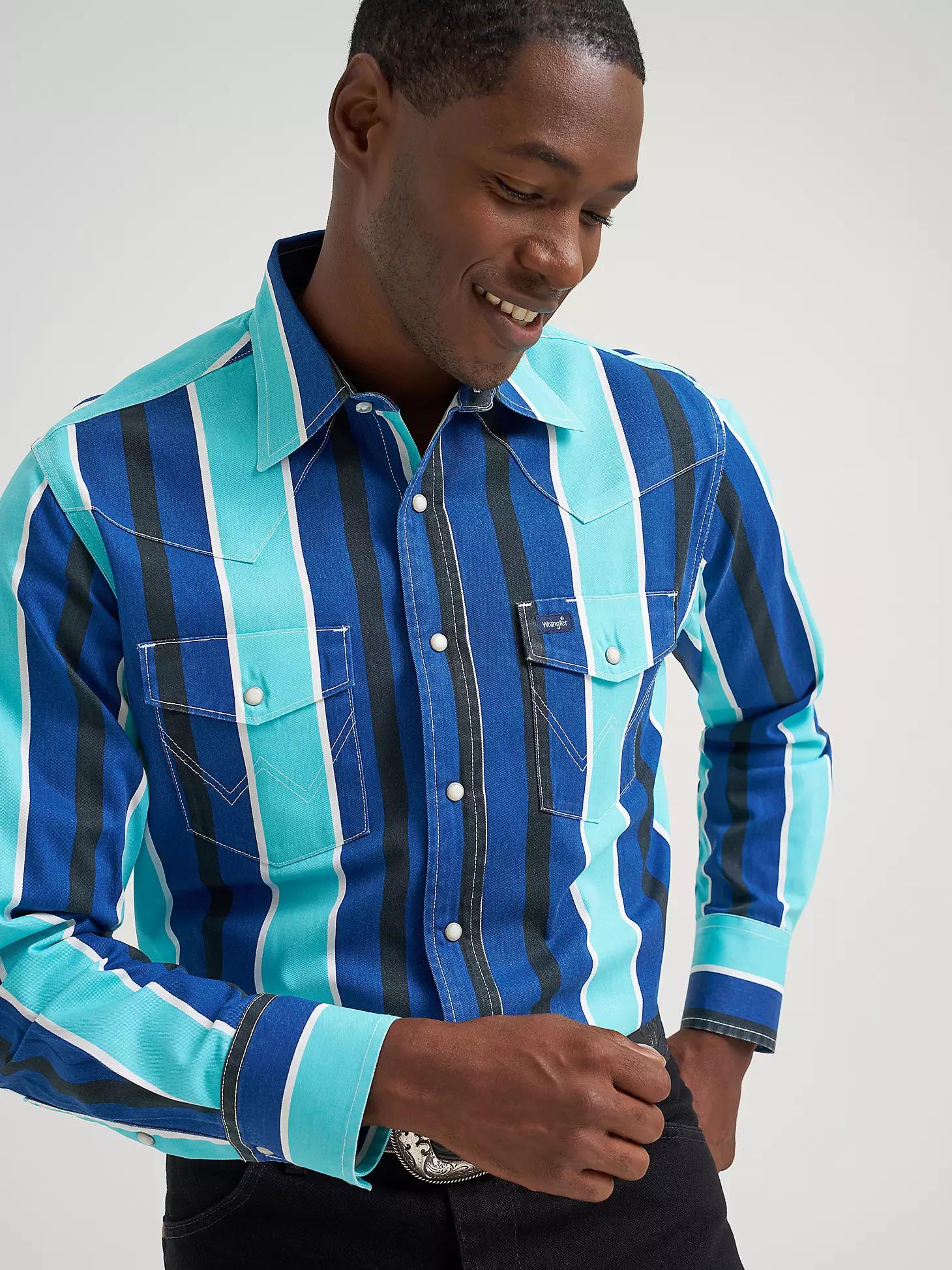 Vintage-Inspired Brushpopper Western Snap Workshirt | Men's SHIRTS | Wrangler® Product Image