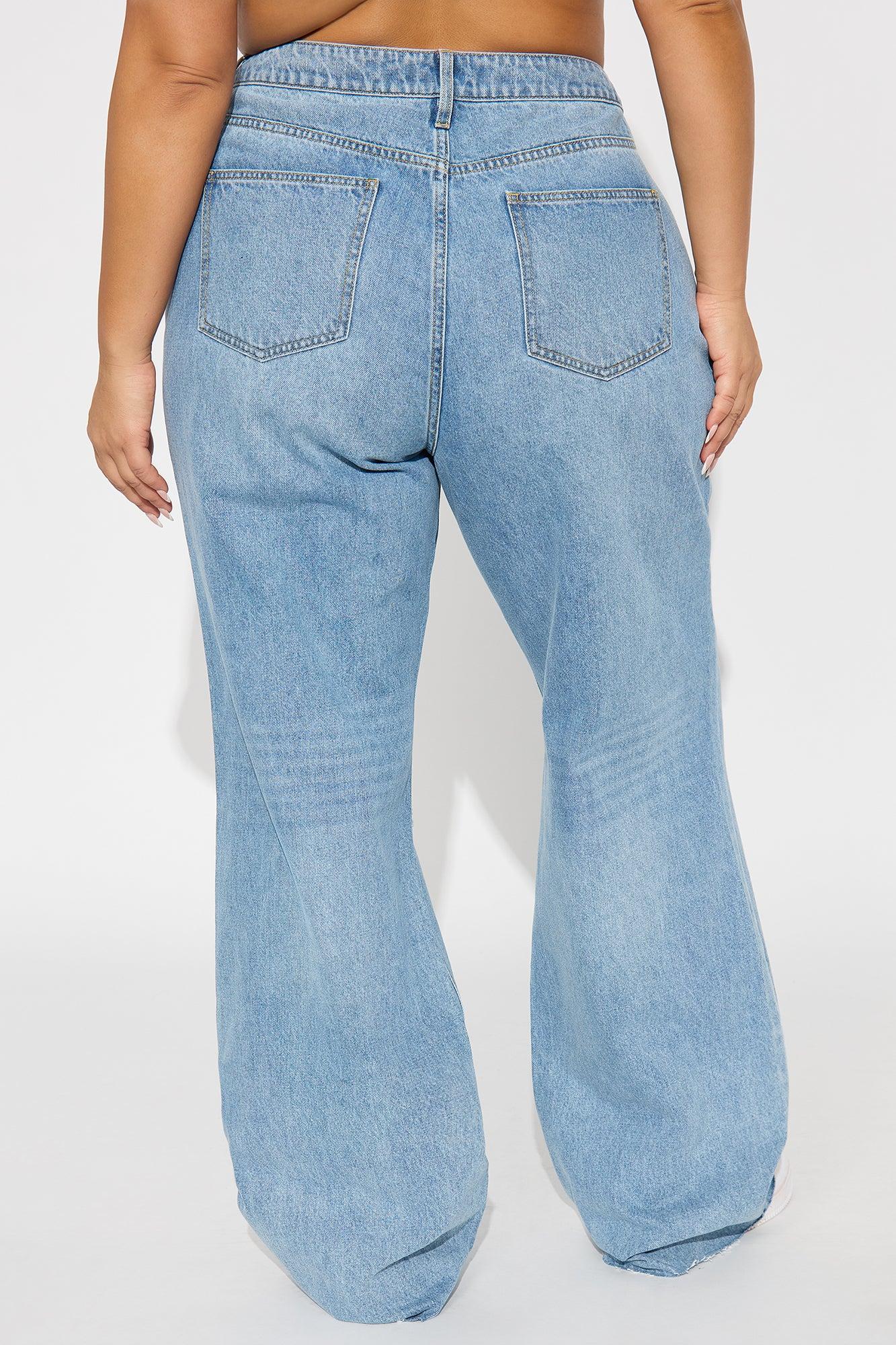 Tall Tough Love Baggy Ripped Straight Leg Jean - Medium Wash Female Product Image