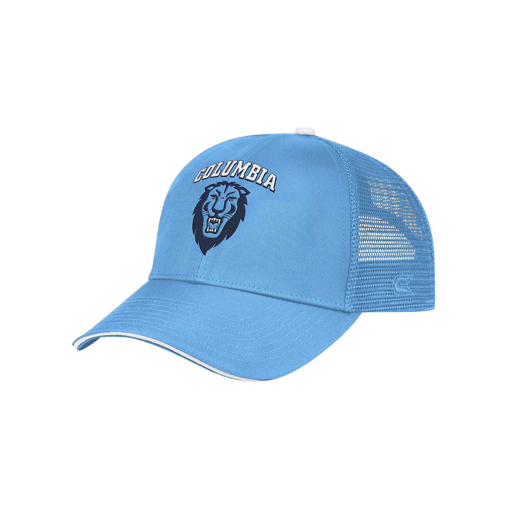 Men's Colosseum Light Blue Columbia University Wyatt Primary Team Trucker Adjustable Hat, Nc2 Light Product Image