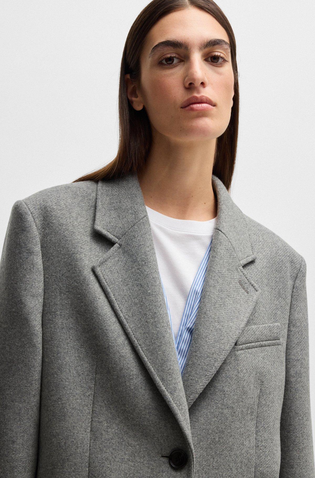 Oversize-fit blazer in melange wool Product Image