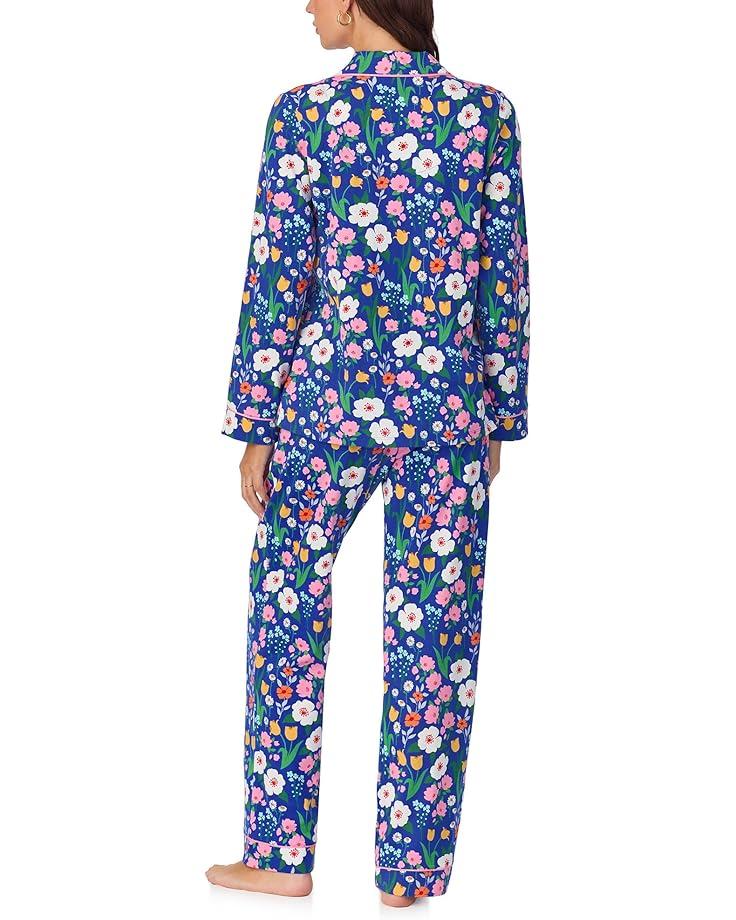 Short Sleeve Classic Stretch Jersey Cropped Pajama Set Product Image