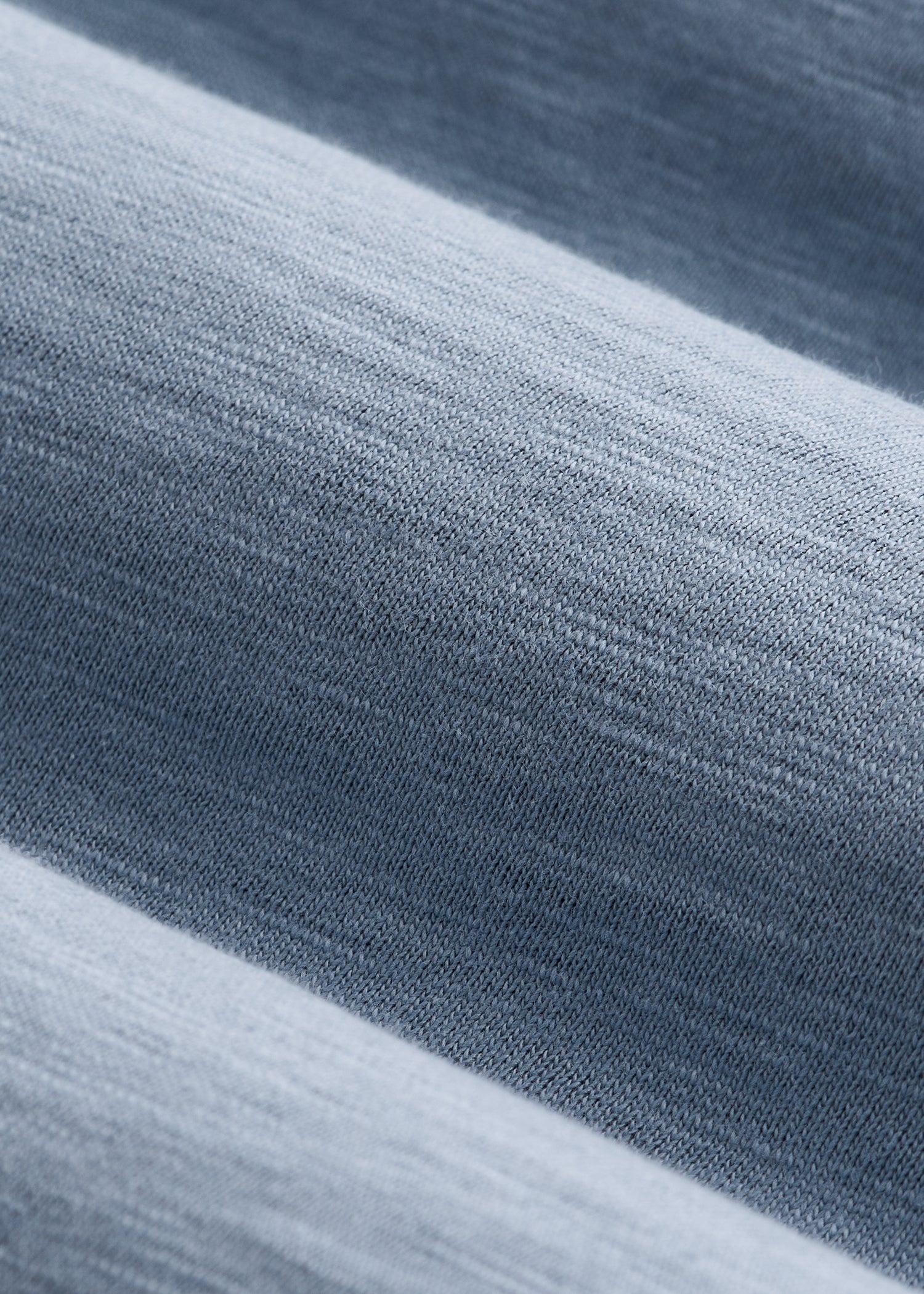 Three-Button Long Sleeve Slub Henley for Tall Men in Chambray Male Product Image