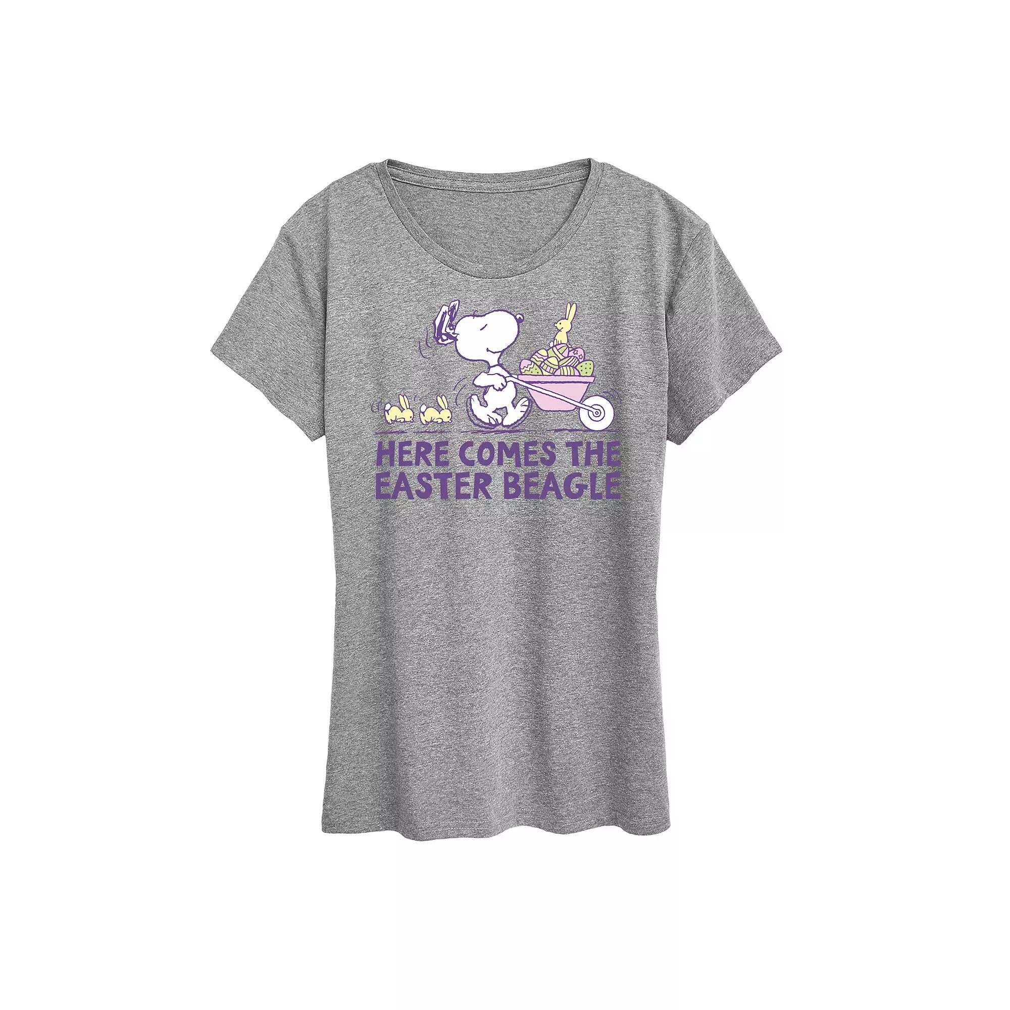 Women's Peanuts Snoopy Easter Beagle Graphic Tee,  Product Image