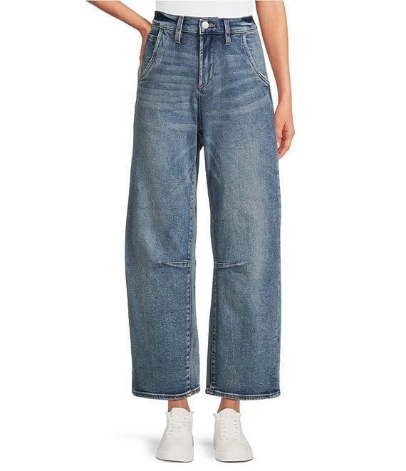Dear John Lasso High-Rise Cropped Loose Barrel Jeans Product Image