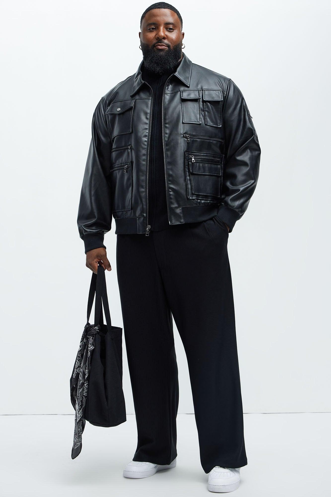 Austin Cargo Varsity Jacket - Black Product Image