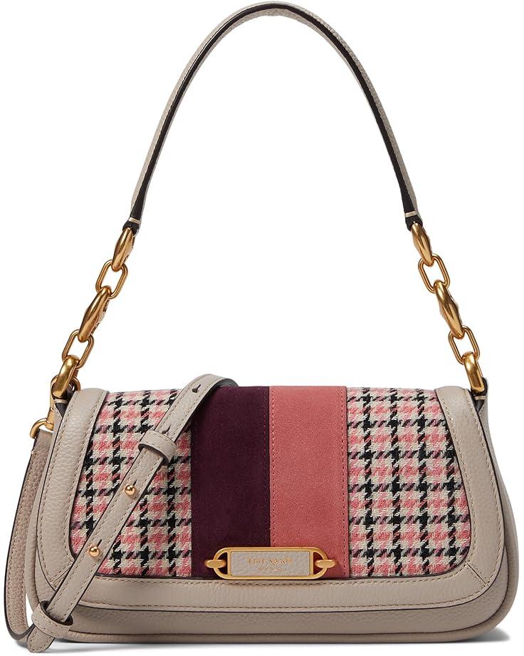 Gramercy Racing Stripe Plaid Twill Fabric Medium Bucket Bag Product Image